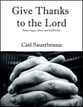 Give Thanks to the Lord SATB choral sheet music cover